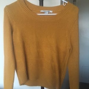 Super Cute Cropped Mustard FOREVER 21 Sweater!